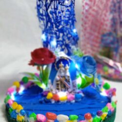 pozo de los deseos con la imagen de la virgen del carmen